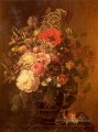 Une Nature morte avec des fleurs dans un vase grec Johan Laurentz Jensen fleur